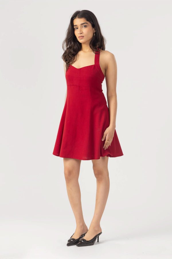 Red Halter Mini Dress 2