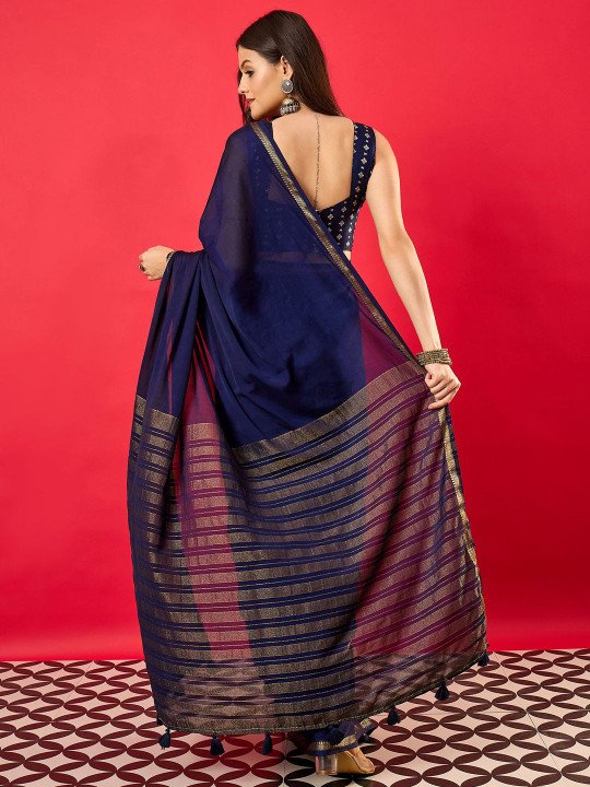 Zari Silk Blend Banarasi Saree 2