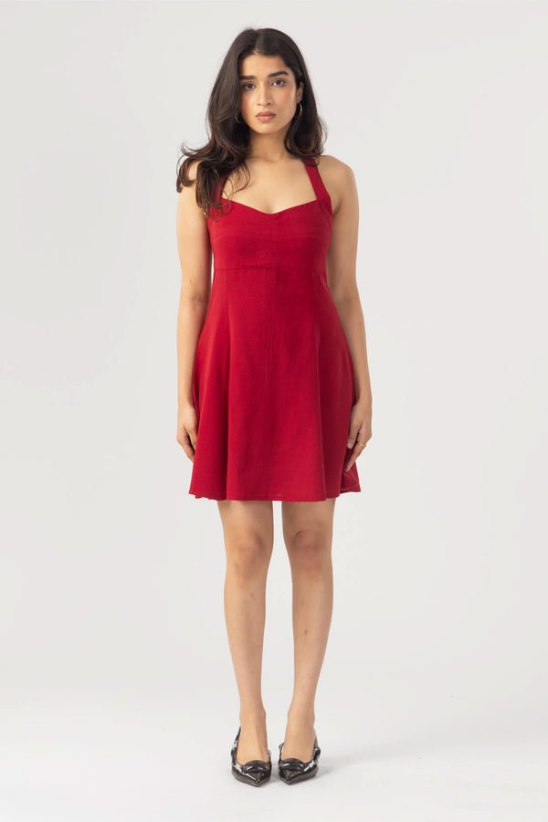 Red Halter Mini Dress