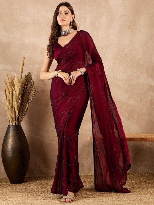 Satin Designer Saree
