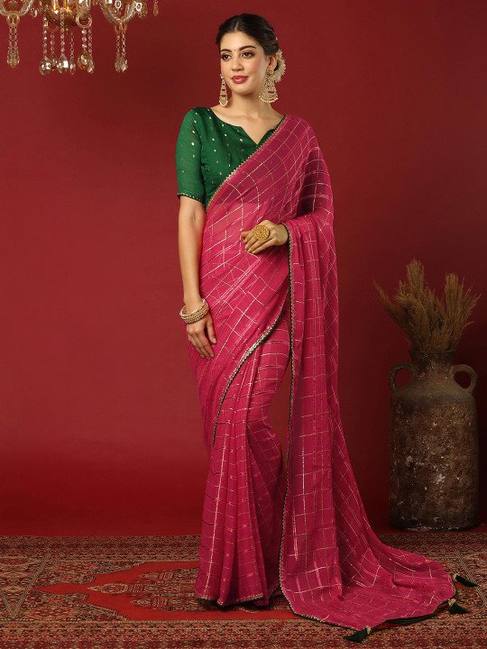 Woven Design Zari Georgette Saree